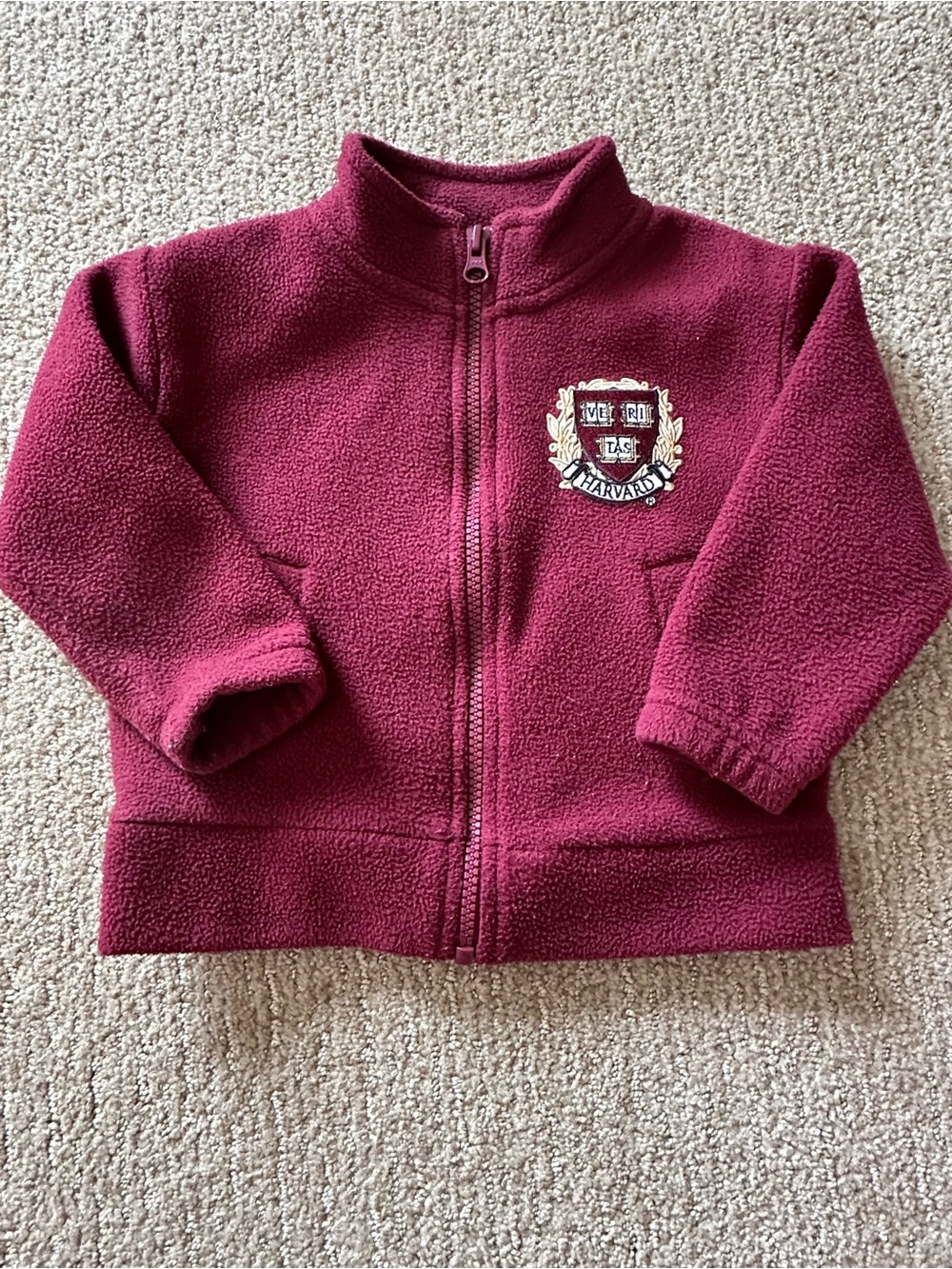 2T Harvard Crest Kids Maroon Fleece Jacket